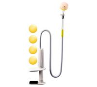 Entraîneur de Tennis de Table réglable, Outil d'entraînement, Machine 12 Pouces avec Tige Flexible, équipement d'entraînement en Acier avec Base Stable, Outil Jeu