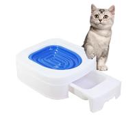 Entraîneur de toilette pour chat, 36,5 x 32,5 x 12 cm, matériau ABS, grand espace lavable, kit de toilette pour chat, fournitures pour chats et autres animaux de compagnie