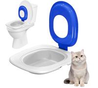 Entraîneur de toilette pour chat, apprentissage de la propreté pour chat | Entraîneur de bac à litière de toilette | Système de train de pot de chaton réutilisable d'entraîneur de toilette antidérapan