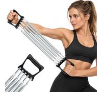 Entraîneur de Traction des Bras Noir en Acier à Ressort pour Musculation | Poignées Antidérapantes Confortables, Usage Intérieur, pour Dortoirs et Salles