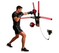 Entraîneur de vitesse électrique de boxe, 2 modes, 2 coussinets, 4 barres de réaction, hauteur et vitesse réglables, support mural pour entraînement à domicile
