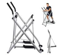 Entraîneur Elliptique Pliable Air Walker avec Écran LCD, Machine Cardio for Tout Le Corps Équipement d'exercice À Faible Impact for Salle De Gym À Domicile Jambes Fessiers Bras