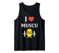 Entraineur Humour musculation animaux mignon i love muscu Débardeur