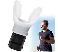 Entraineur Respiratoire, Oxyfit Respirateur avec résistance réglable, dispositif portable d'entraînement respiratoire pour les poumons, pour adultes, avec régulateur d'intensité réglable (blanc)