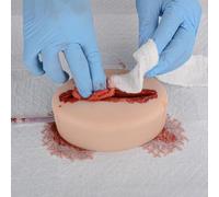 Entraîneur réutilisable d'emballage de blessure de cuisse de silicone, arrêtez le simulateur de contrôle de saignement avec la blessure de traumatisme de lacération