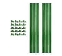 Entraîneurs de de Jardin - Green Plant Stakes avec Clips Bouchons d'escalade de Tige Pliable Fixant Les Pinces pour Les légumes pour Les légumes
