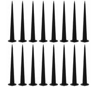 Entraîneurs de Jardin, 16 Pics à Pics de Pack Ground Ground Stakes, 16 cm Ground Solar Torch Light Pikes Paysage Back Embarcations, Aluminium enveloppé en Acier Conges de Jardin Robustes