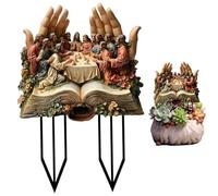 Entraîneurs de Jardin, Last Supper Acrylic Yard Stakes, 12x8 Jésus Gods Christian Sculpture Statue Decorative Garden for Patio Lawns Backyard Decor