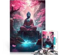 Entraînez Votre Cerveau et Vos Mains Bouddha Japonais en méditation Puzzles de 1000 pièces pour Adolescents 50x75cm Idées Cadeaux Convient aux 14 Ans et Plus