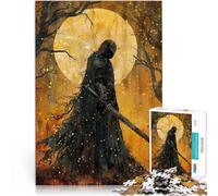 Entraînez Votre Cerveau et Vos Mains Chevalier de l'ombre Puzzles de 1000 pièces pour Adultes 38x52cm Œuvre d'art Convient aux Personnes de Plus de 14 Ans