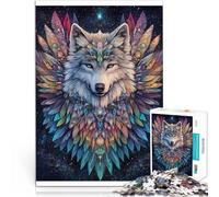 Entraînez Votre Cerveau et Vos Mains Loup de Couleur Puzzle pour Adolescents 2000 pièces 70x100cm Idées Cadeaux Convient aux Personnes de Plus de 14 Ans