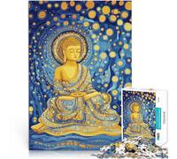 Entraînez Votre Cerveau et Vos Mains Méditation de la Nuit étoilée de Bouddha Puzzles de 1000 pièces pour Adolescents 50x75cm Idées Cadeaux Convient aux 14 Ans et Plus