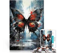 Entraînez Votre Cerveau et Vos Mains Papillon Sombre dans Un Paysage Urbain Puzzles pour Adultes de 1000 pièces 26x38cm Décoration Parfaite à partir de 14 Ans