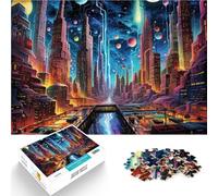 Entraînez Votre Cerveau et Vos Mains Trippy City - Horizons psychédéliques Puzzles de 2000 pièces pour Adolescents 70x100cm Une œuvre d'art