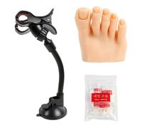 Entraînez-vous à un faux modèle de pied avec des prothèses souples en silicone souple et mobile Outil de manucure pour l'entraînement du nail art