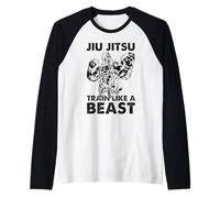 Entraînez-Vous comme Une bête BJJ Grappling MMA Gorilla Jiu Jitsu Manche Raglan