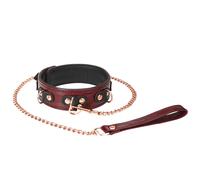 Entrave de cou BDSM en cuir avec laisse - collection Noblesse - MEO Bondage Germany
