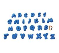 Entre Prises prises d'escalade Set Alphabet, color:blue
