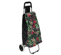ENTRE TEMPS, SH0017, Chariot Shopping 2 Roues Jungle, Grande Capacité de Rangement, Structure Robuste et Durable, Roues Maniables et Stables, Confort d'Utilisation