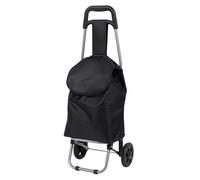 ENTRE TEMPS, SH0041, Chariot de Courses Pliable Robuste avec 2 Roues, Grande capacité de Stockage, Design élégant et Pratique, idéal pour Les Courses, H 87 x D 28 x W 35 cm, Noir