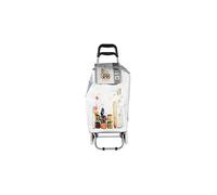 ENTRE TEMPS, SH1482, Chariot de Course en métal et PVC, Robuste et imperméable, Dimensions 36 x 31,6 x 95 cm, Design aléatoire, idéal pour Vos Courses Quotidiennes, Coloris variés