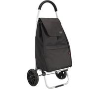 ENTRE TEMPS - SH8530 Chariot de Course Léger et Robuste - Conçu pour Loisir et Shopping - Roues Polyvalentes - Pliable pour Rangement Facile - Taille 35 - Couleur Noir