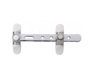 Entrebâilleur à bouton poussoir - 1 ou 2 vantaux - Airlock chromé SOCONA