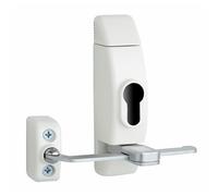 Thirard Boîtier entrebâilleur de fenêtre – Blanc – Sécurisé – Compatible demi-cylindre 30x10 mm
