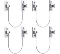 Entrebâilleur de fenêtre - AIMOONSA - Modèle 4pcs - Verrou câble avec clés - Pour UPVC/bois/aluminium - Facile à installer