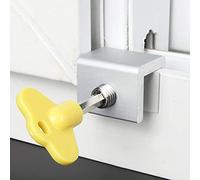 Entrebâilleur de fenêtre coulissante sans perçage - En alliage d'aluminium - Sécurité enfant - Pour animal domestique - Chat et chien - Avec clé