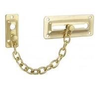 Entrebâilleur de porte acier doré,