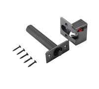 Entrebailleur De Porte Chaîne antivol dissimulée cachée, boucle de porte Invisible, loquet à boulon de porte en alliage de Zinc, chaîne antivol, chaîne de porte cachée(Matte gray)