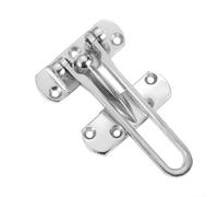 Entrebâilleur de porte robuste en alliage de zinc avec chaîne de verrouillage de sécurité pour enfants et protection de la maison avec vis (argenté)