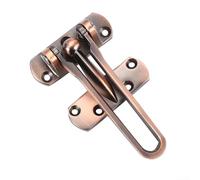 Entrebâilleur de porte robuste en alliage de zinc avec chaîne de verrouillage de sécurité pour enfants et protection de la maison avec vis (bronze rouge)