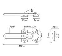 Entrebaîlleur de sécurité CLASSIC pour porte 150m couleur dorée - SOCONA - O2 Noir G