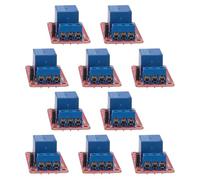 Entrée CC 5 V/12 V/24 V CC PLC 10 A avec contrôle de relais à 1 canal, 10 pièces d'isolation optocoupleur AC250 v/dc30 V niveau pour module de déclenchement d'automatisation industrielle (24 V)