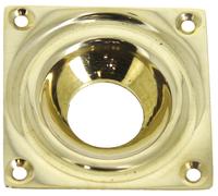 Entrée cuvette 60 x 60 mm cylindre 23 mm laiton poli DEVISMES 30360D23LP