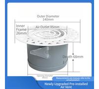 Entrée d'Air Ajustable Design Bordure - Grille d'Aération ABS pour Pose Simple - Ventilation Intérieure et Extérieure 3 Débits(100mm)