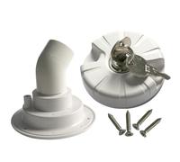 Entrée De Remplissage D'eau Pour Camping-car - Matériau PP Blanc, Bague D'étanchéité Intégrée, Comprend Deux Clés, Trappe D'entrée D'au Sécurisée Pour Camping-cars Entrée D'eau Par Gravité Pour Un Ne