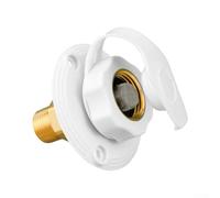 Entrée d'eau à contrôle de décharge de pression avec filtre - Filetage standard américain - Compartiment de remplissage d'eau pour camping-car - Raccord pour connexion d'eau en ville - Facile à