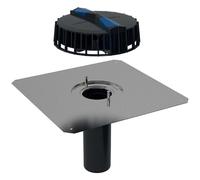 Entrée d'eau de toiture avec Plaque de jonction 25l/s Geberit Pluvia 359099001