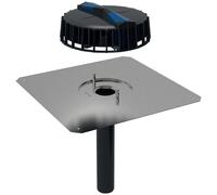 Entrée d'eau de toiture avec Plaque de jonction d56 12l/s Geberit Pluvia 359108001