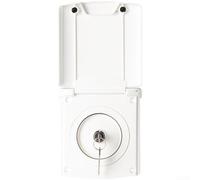 Entrée d'eau pour véhicule récréatif, remplissage rapide avec couvercle, port de remplissage par gravité avec couvercle rabattable à 180° et aération du réservoir, prise d'eau extérieure IP44 pour