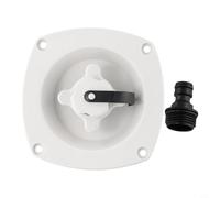 Entrée d'eau secteur avec régulateur de pression et clapet anti-retour pour caravane, camping-car, bateau, limite en toute sécurité la pression de l'eau à 45 PSI avec prévention des fuites (blanc)