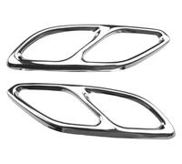 entrée double Pour Mercedes Pour Benz CLA 118 W118 CLA180 CLA200 CLA220 CLA250 CLA260 2020-2022 Silencieux De Voiture Tuyau D'échappement Couvercle(Silver)