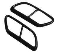 entrée double Pour Volvo S60 2020 Garniture De Sortie Silencieux Arrière Tuyaux D'extrémité Couvercle Tuyau D'échappement Acier Inoxydable(Black)