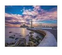 Entrée du Port de Mandraki, Rhodes, Grèce，1000 Pièces, Jouet De Puzzle en Papier d'art Abstrait, Jeu De Famille Difficulté Défi Puzzle（38x26cm）-V49