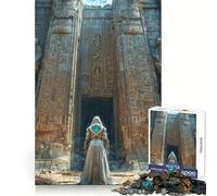 Entrée d'un Temple Antique Puzzle de 1000 pièces pour Adolescents Développement cérébral Détente, Nettoyage et Assemblage faciles Cadeau de Noël Chaleureux (50x75cm)