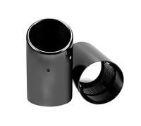 Entrée Embouts D'éChappement Pour VW Pour PASSAT 2 Pièces/ensemble 7.6 Cm/2.99 Pouces Embouts De Silencieux D'échappement En Acier Inoxydable Réglage De Voiture(Black-9.5cm)