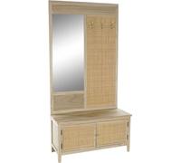 Entrée Home ESPRIT naturellement rotin bois paulonia miroir 92 x 40 x 181 cm